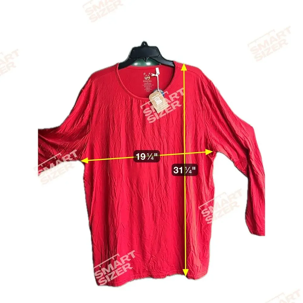 New Bellabu Bear Men’s Bamboo XXL Winterberry Red Pajama top